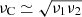 $ \nu_{\mathrm{C}}\simeq\sqrt{\nu_1 \nu_2} $