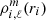 $ \rho_{i, \ell}^m(r_i) $