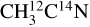 ${\rm{CH}}_3^{12}{{\rm{C}}^{14}}{\rm{N}}$