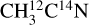 ${\rm{CH}}_3^{12}{{\rm{C}}^{14}}{\rm{N}}$