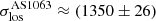$ \sigma^{\rm AS1063}_\text{los} \approx (1350 \pm 26) $