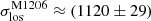 $ \sigma^{\rm M1206}_\text{los} \approx (1120 \pm 29) $