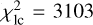 $\chi _{{\rm{lc}}}^2 = 3103$