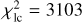 $\chi _{{\rm{lc}}}^2 = 3103$