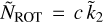 ${{\tilde N}_{{\rm{ROT}}}} = c\,{{\tilde k}_2}$