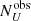 $ N_{U}^{\mathrm{obs}} $