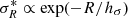 $ \sigma_R^{*}\propto\exp (-R/h_\sigma) $