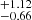 $ ^{+{1.12}}_{-{0.66}} $
