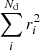 $ {\mathop{\sum}\limits^{N_{\mathrm{d}}}_{i}r_{i}^{2}} $