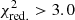 $ \chi^{2}_{\mathrm{red.}} > 3.0 $