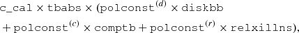 $$ \begin{aligned}&\mathtt {c\_cal} \times {\mathtt {tbabs}} \times ({\mathtt {polconst}}^{(d)} \times {\mathtt {diskbb}} \nonumber \\&+ {\mathtt {polconst}}^{(c)} \times {\mathtt {comptb}} + {\mathtt {polconst}}^{(r)} \times {\mathtt {relxillns}} ) ,\nonumber \end{aligned} $$