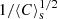 $ 1/\langle C\rangle_{\mathrm{s}}^{1/2} $