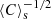 $ \langle C \rangle_{\mathrm{s}}^{-1/2} $