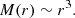 $$ \begin{aligned} M(r) \sim r^3. \end{aligned} $$