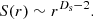 $$ \begin{aligned} S(r) \sim r^{D_{\rm s}-2}. \end{aligned} $$