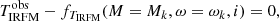 $$ \begin{aligned}&T_\mathrm{IRFM} ^\mathrm{obs}-f_{T_\mathrm{IRFM} }(M =M_k,\omega =\omega _k,i)=0 ,\end{aligned} $$