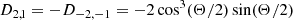 $$ \begin{aligned}&D_{2,1}=-D_{-2,-1}=-2\cos ^3(\Theta /2)\sin (\Theta /2)\end{aligned} $$