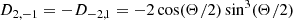 $$ \begin{aligned}&D_{2,-1}=-D_{-2,1}=-2\cos (\Theta /2)\sin ^3(\Theta /2)\end{aligned} $$
