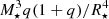 $ M_\star^3q(1+q)/R_\star^4 $