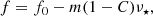 $$ \begin{aligned} f=f_0-m(1-C)\nu _\star , \end{aligned} $$