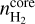 $n_{{{\rm{H}}_2}}^{{\rm{core}}}$