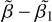 $\tilde \beta - {{\tilde \beta }_1}$
