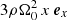 $ 3\rho\Omega_0^2\,x\,{\boldsymbol{e}}_x $