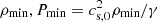 $ \rho_{\text{min}}, P_{\text{min}} = c_{{\rm s},0}^2\rho_{\text{min}}/\gamma $