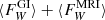 $ \langle F_W^{\text{GI}}\rangle + \langle F_W^{\text{MRI}}\rangle $