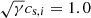 $ \sqrt{\gamma}c_{\mathrm{s},i} = 1.0 $