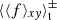 $ \langle\langle f \rangle_{x\mathit{y}}\rangle_{\mathrm{t}}^{\pm} $