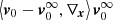 $ \left\langle {{\boldsymbol{v}}_{0}}-\boldsymbol{v}_{0}^{\infty }, {{\nabla }_{\boldsymbol{x}}} \right\rangle \boldsymbol{v}_{0}^{\infty } $