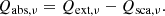 $$ \begin{aligned} Q_{\text{abs},\nu }=Q_{\text{ext},\nu }-Q_{\text{sca},\nu }. \end{aligned} $$