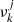 $ \nu_{k}^{j} $