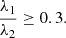 $$ \begin{aligned} \frac{\lambda _1}{\lambda _2} \ge 0.3. \end{aligned} $$