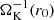 $ \Omega_{\mathrm{K}}^{-1}(r_0) $