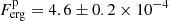 $ F_\mathrm{{erg}}^\mathrm{{p}}=4.6\pm0.2\times10^{-4} $