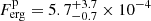 $ F_\mathrm{{erg}}^\mathrm{{p}}=5.7_{-0.7}^{+3.7}\times10^{-4} $