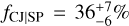 ${f_{{\rm{CJ|SP}}}} = 36_{ - 6}^{ + 7}\% $