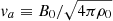 $ v_a \equiv B_0/\sqrt{4\pi\rho_0} $