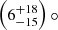 $ \left(6^{+18}_{-15}\right)\circ $