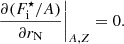 $$ \begin{aligned} \left.\frac{\partial (F_{\rm i}^{\star }/A)}{\partial r_{\rm N}}\right|_{A,Z} = 0. \end{aligned} $$