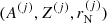 $ (A^{(j)}, Z^{(j)}, r_{\mathrm{N}}^{(j)}) $