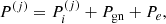$$ \begin{aligned} P^{(j)} = P_i^{(j)} + P_{\mathrm{gn}} + P_e, \end{aligned} $$
