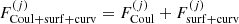 $ F^{(j)}_{\mathrm{Coul + surf + curv}} = F^{(j)}_{\mathrm{Coul}} + F^{(j)}_{\mathrm{surf + curv}} $