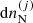$ \mathrm{d} n_{\mathrm{N}}^{(j)} $