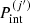 $ P_{\rm int}^{(j^{\prime})} $
