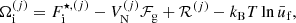 $$ \begin{aligned} \Omega _{\rm i}^{(j)} = F_{\rm i}^{\star ,{(j)}} - V_{\rm N}^{(j)} \mathcal{F} _{\rm g} + \mathcal{R} ^{(j)} - k_{\rm B}T \ln {\bar{u}_{\rm f}}, \end{aligned} $$