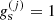 $ g_{\mathrm{s}}^{(j)} = 1 $