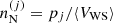 $ n_{\mathrm{N}}^{(j)} = p_j/\langle V_{\mathrm{WS}} \rangle $
